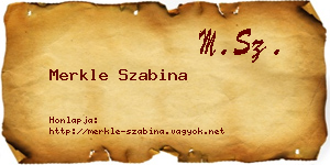 Merkle Szabina névjegykártya